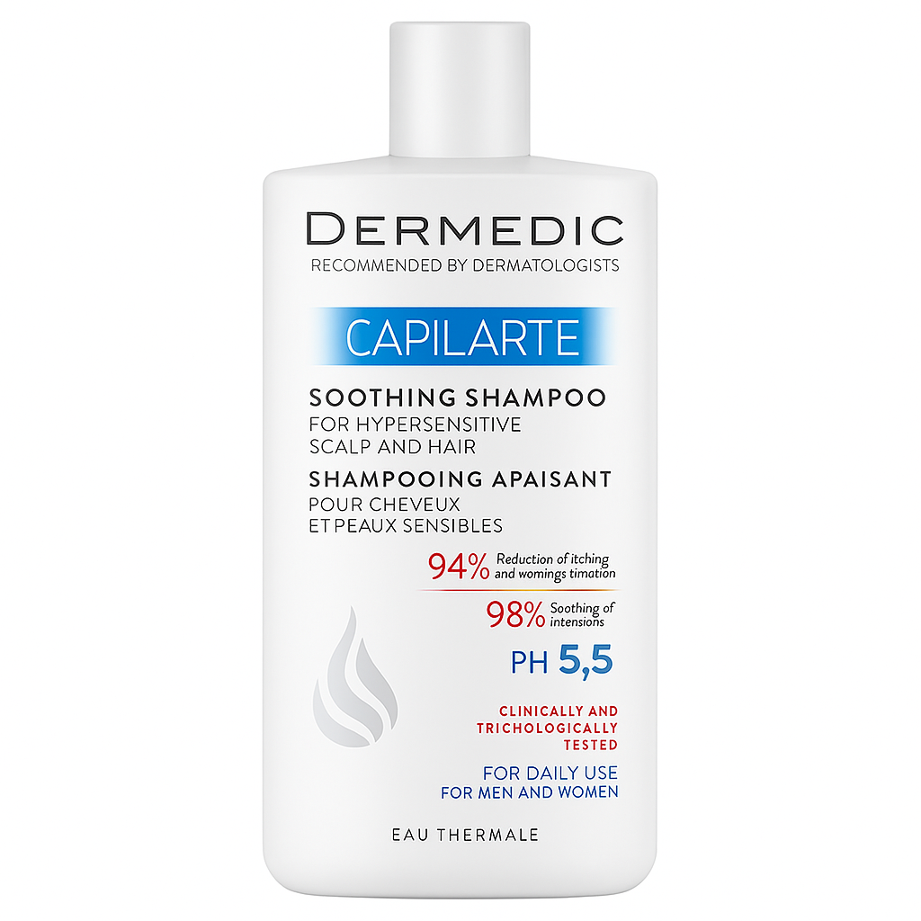 dermedic-capilarte-shamp-apaisant-chx-sens-300ml-74217 DERMEDIC CAPILARTE SHAMP APAISANT CHX SENS 300ML 74217 – Image 1