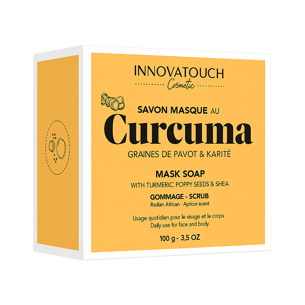 h2m-innovatouch-savon-masque-curcuma-100g H2M INNOVATOUCH SAVON MASQUE CURCUMA 100G – Image 1