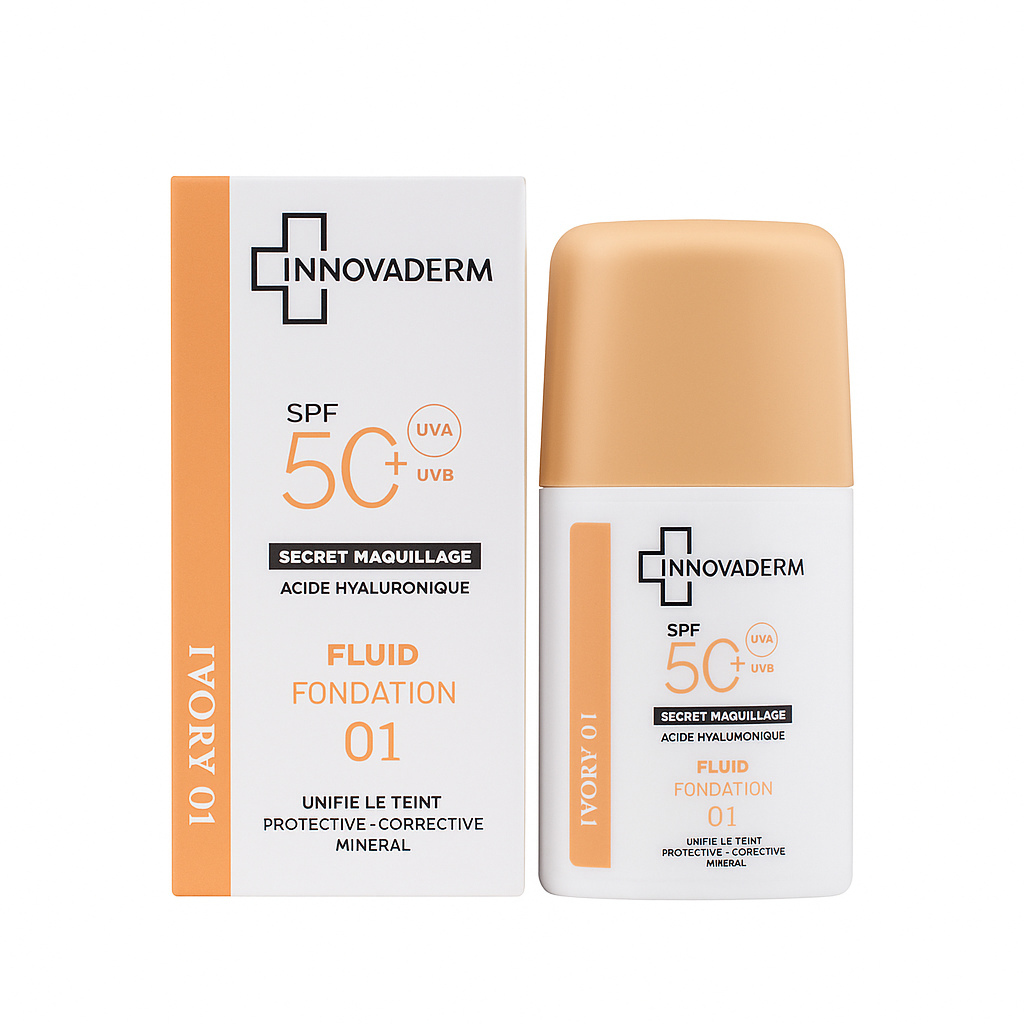 innovaderm-fondation-ivory-01-spf50--30ml INNOVADERM FONDATION IVORY 01 SPF50+ 30ML – Image 1