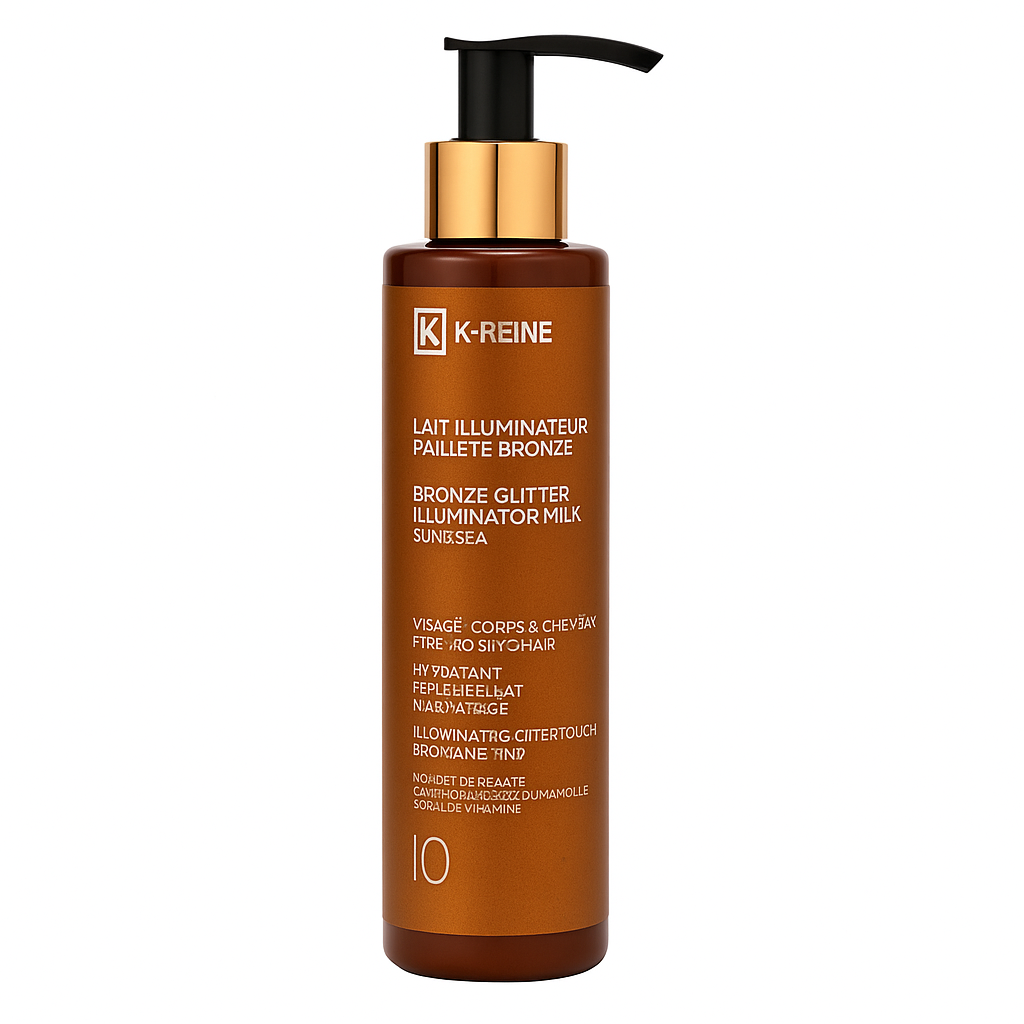 k-reine-lait-illuminateur-paillete-bronze-chx-corps-150ml K-REINE LAIT ILLUMINATEUR PAILLETE BRONZE CHX CORPS 150ML – Image 1